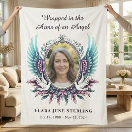 Engelarmes Gedenk-Suizidverlust Teal Lila Sherpadecke
