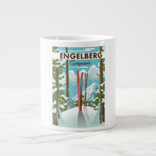 Engelberg Schweiz Skiposter  Jumbo-Tasse