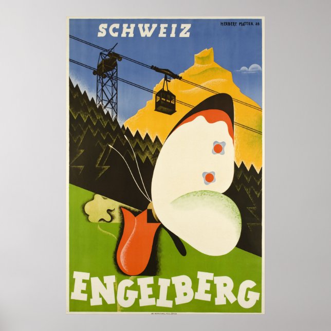 Engelberg, Schweiz, Skiposter Poster (Vorne)