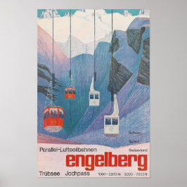 Engelberg Schweiz Vintage Travel Poster