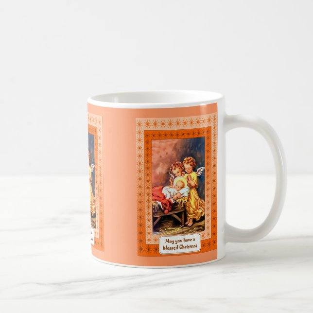 Engelchen an der Krippe Kaffeetasse (Rechts)