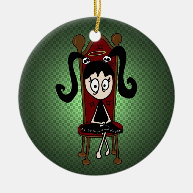 "Engelchen-" Verzierung Keramikornament (Vorne)