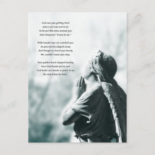 Engelgebet-Beileid-Karten Postkarte