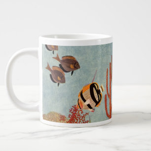 Engelhai in Korallen, alte tropische Fische im Oze Jumbo-Tasse