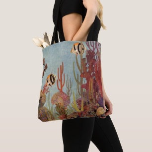 Engelhai in Korallen, Vintage Tropenfische im Ozea Tasche