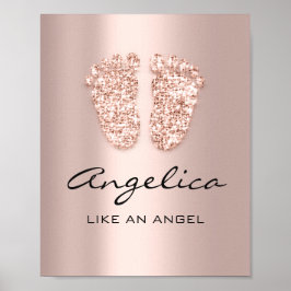 Engelica Name Bedeutung New Baby Feet Rose Geschen Poster