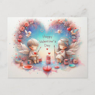 Engelkarten für die Happy Valentines Day Liebe Postkarte