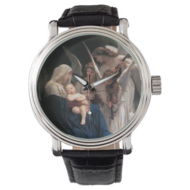 Engellied (1881) von Bouguereau Armbanduhr (Vorderseite)