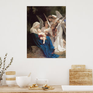 Engellied (1881) von Bouguereau Poster