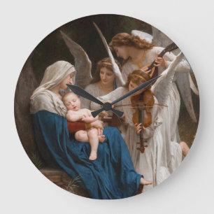 Engellied von William-Adolphe Bouguereau Große Wanduhr
