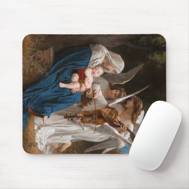 Engellied von William-Adolphe Bouguereau Mousepad (Mit Mouse)