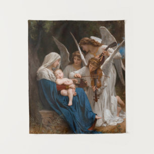 Engellied von William-Adolphe Bouguereau Wandteppich