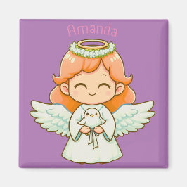 Engelmädchen und Vögel Magnet