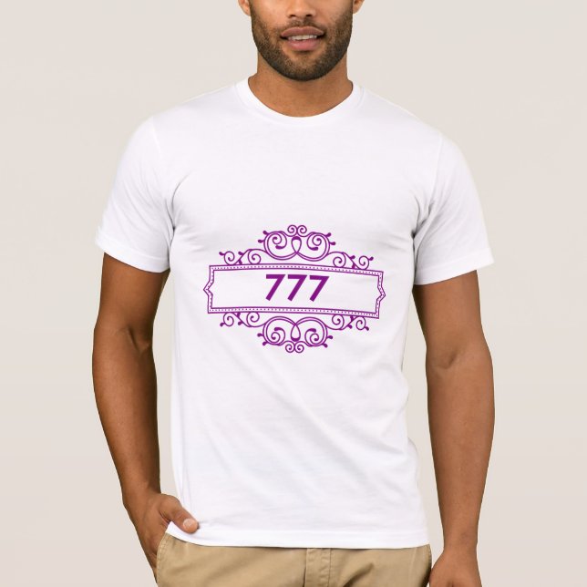 Engelnummer 777 Numerologie T-Shirt (Vorderseite)