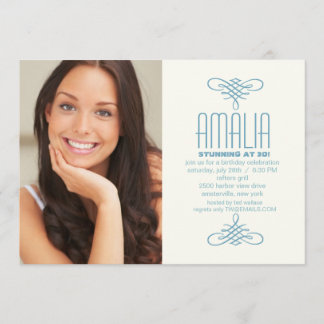 Engels-Abnutzungs-Paisley-Foto-Einladung Einladung