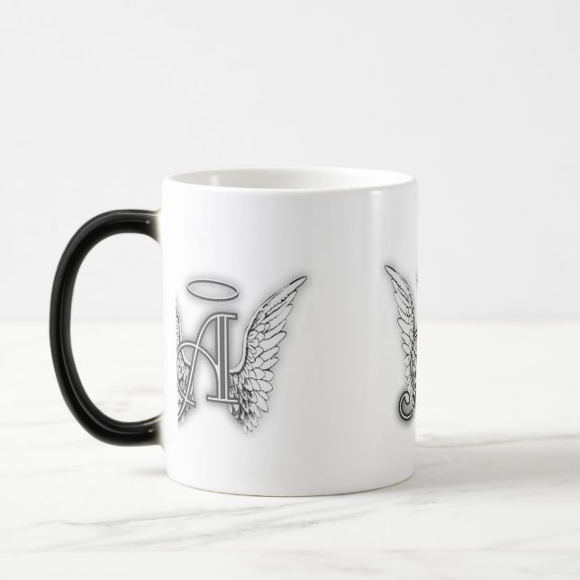 Engels-Alphabet ein Anfangsletzteres Wings Halo Verwandlungstasse (Links)
