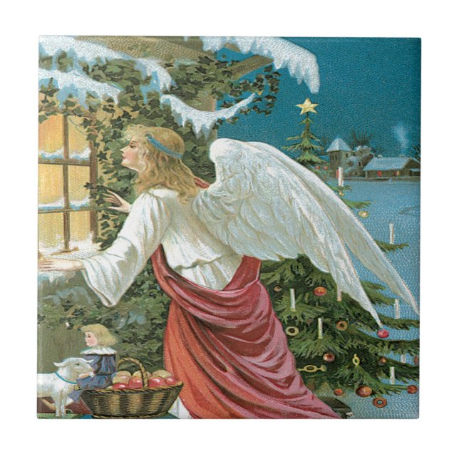 Engels-Aufpassen Fliese (Vorderseite)