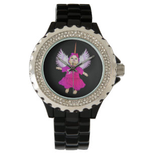 Engels-Baby-feenhaftes Einhorn wings winged Armbanduhr