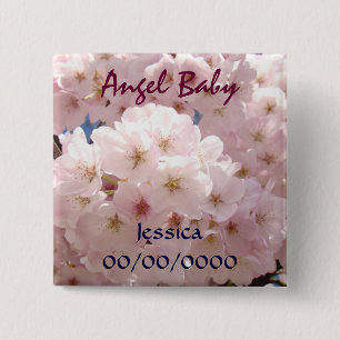 Engels-Babymagnet kundenspezifisches rosa Button