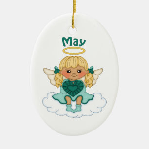 Engels-Blondine Mais Birthstone Keramik Ornament