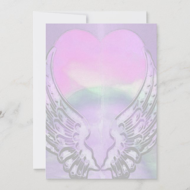 Engels-Flügel Einladung (Rückseite)