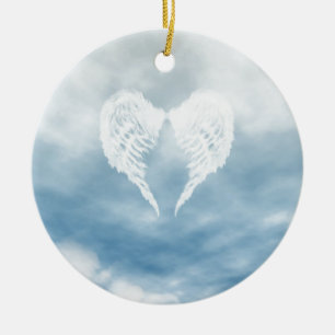 Engels-Flügel im bewölkten blauen Himmel Keramikornament