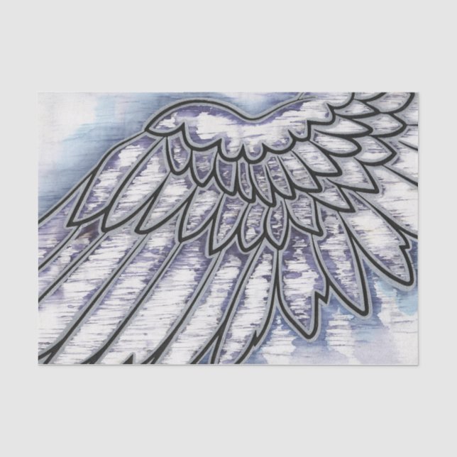 Engels-Flügel-Silber Seidenpapier (Vorderseite)