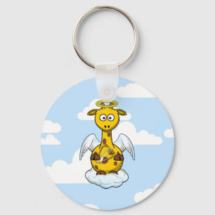 Engels-Giraffe in den Wolken Schlüsselanhänger