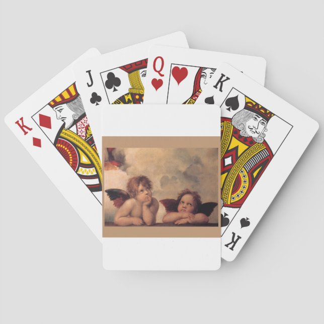 Engels-Glauben-RAPHAEL-Glauben-Segnung niedlich Spielkarten (Rückseite)