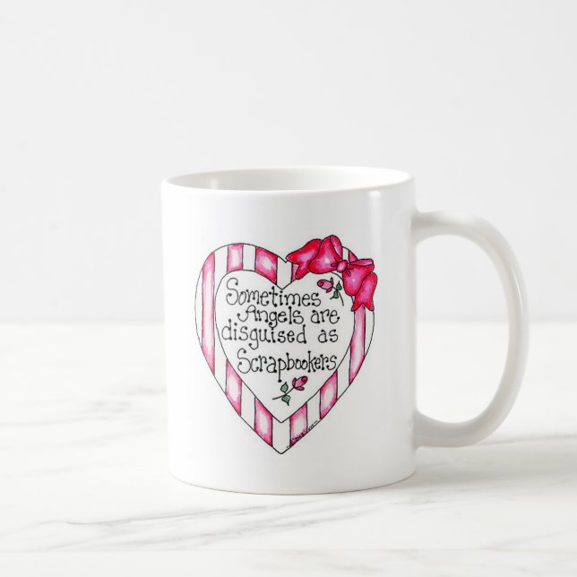 Engels-Herz Scrapbooker T-Shirts und Geschenke Kaffeetasse (Rechts)