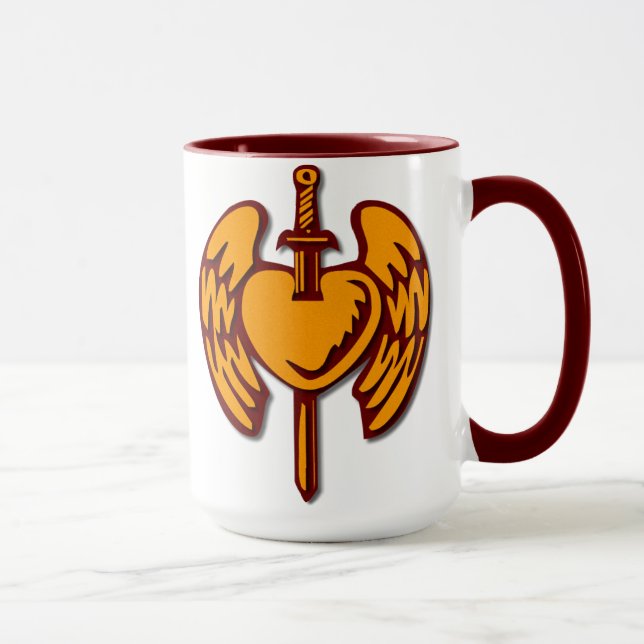 Engel's Kriegerherz Tasse (Rechts)