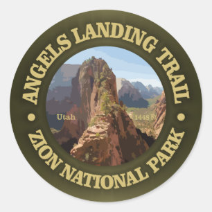 Engels-Landung Runder Aufkleber