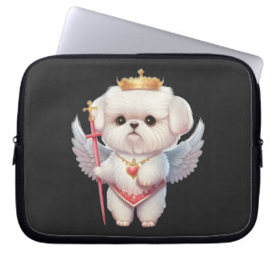 Engels Maltese Welpe, Malteser Hunde Liebhaber und Laptopschutzhülle