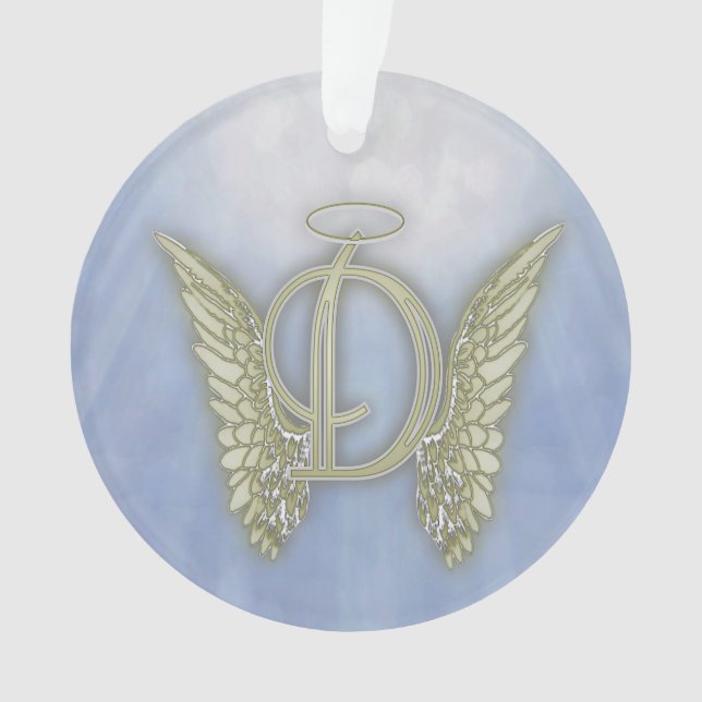 Engels-Monogramm des Buchstabe-D Ornament (Vorderseite)