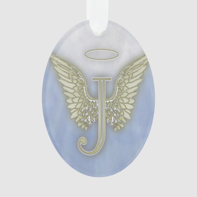 Engels-Monogramm des Buchstabe-J Ornament (Vorderseite)
