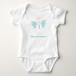 Engels-Schneemann-1. Weihnachten Baby Strampler