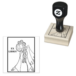 Engels-Segen-Exlibris Gummistempel