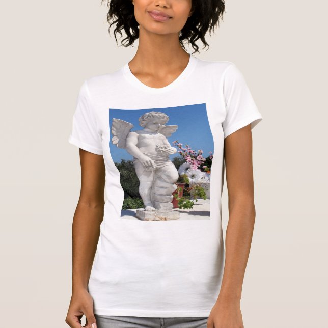 Engels-Statue im Weiß T-Shirt (Vorderseite)