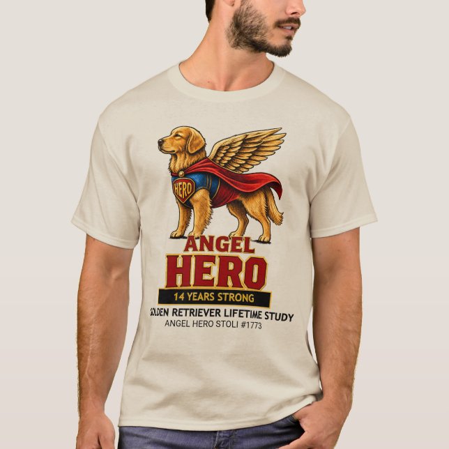 Engels Superheld Design T-Shirt (Vorderseite)