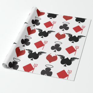 ENGELS-TEUFELS-KARTENSYMBOL GESCHENKPAPIER