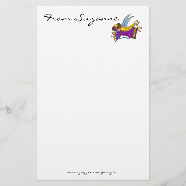Engels-Ukrainer-Volkskunst Briefpapier (Vorderseite)