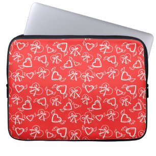 Engels Valentinstag-Herzen-Muster Laptopschutzhülle