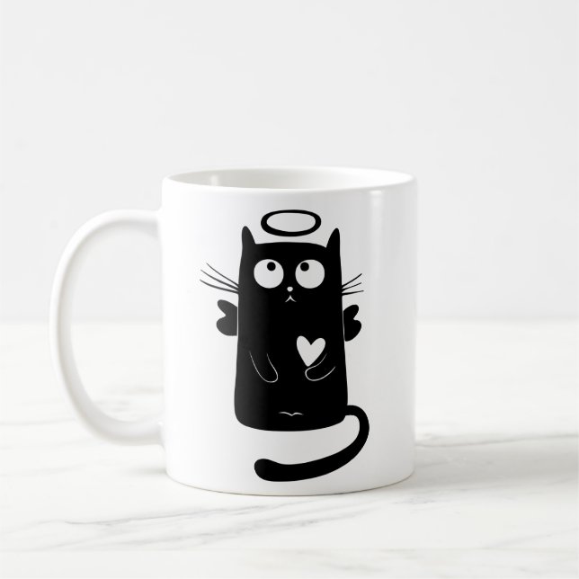 Engelschaft katze katzen kaffeetasse (Links)