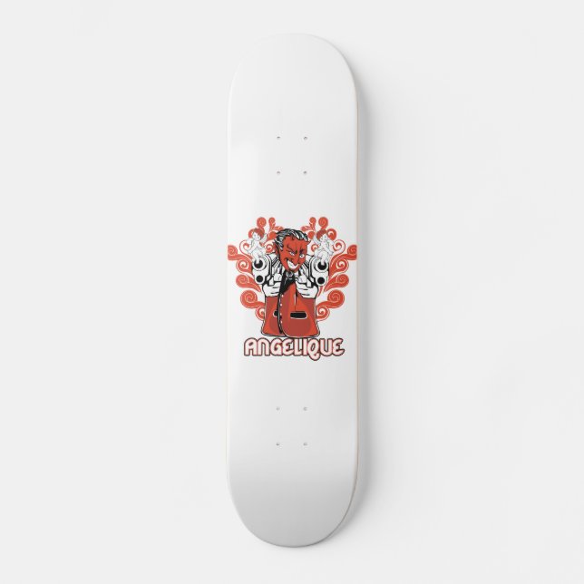 Engelschwarz Skateboard (Vorderseite)