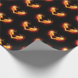 Engelsfeuerherz mit Flügeln Geschenkpapier