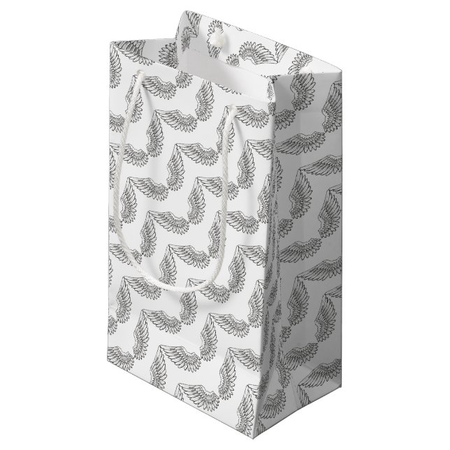 Engelsflügel Kleine Geschenktüte (Vorderseite Schrägansicht)