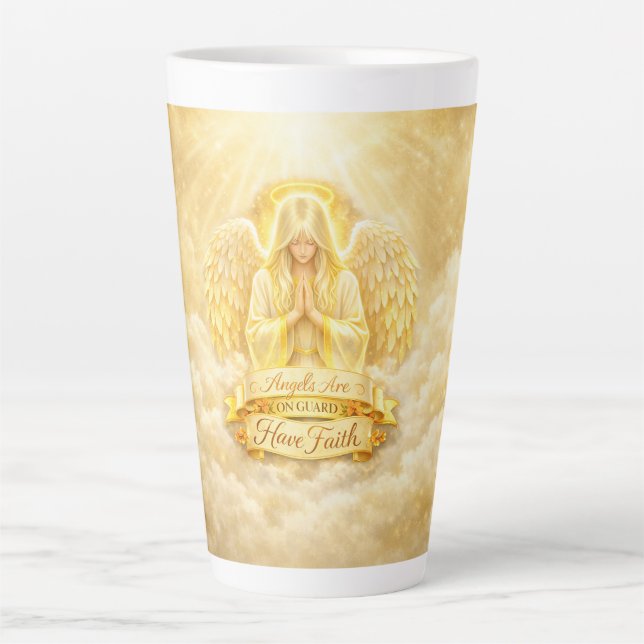 Engelsglaube Goldenes Herz Milchtasse (Vorderseite)