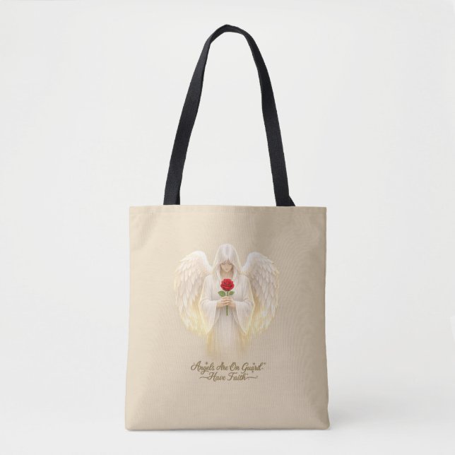 Engelsglaube Goldenes Herz Tasche (Vorderseite)
