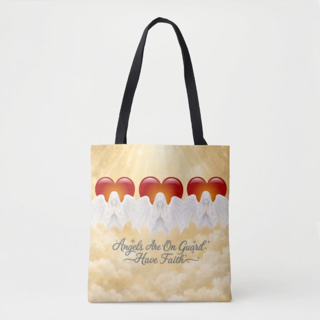 Engelsglaube Goldenes Herz Tasche (Vorderseite)