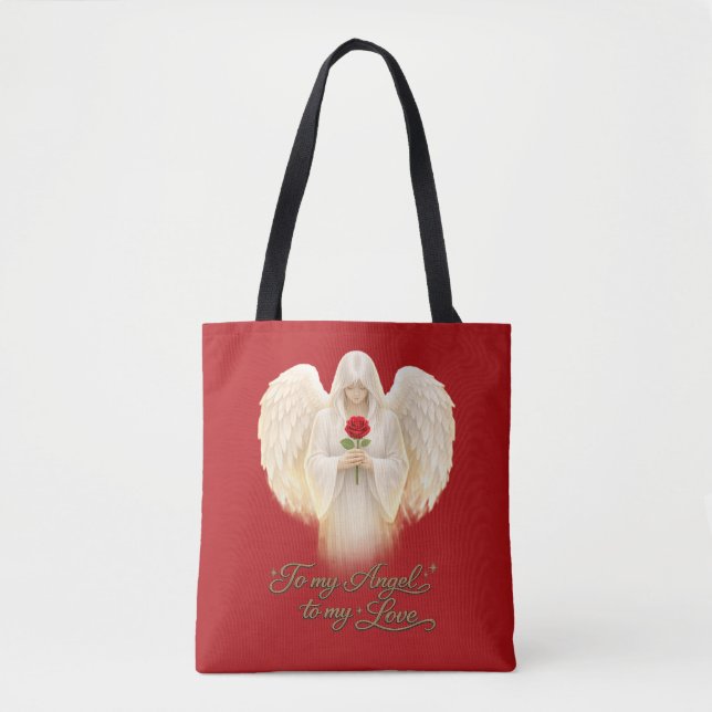 Engelsglaube Goldenes Herz Tasche (Vorderseite)